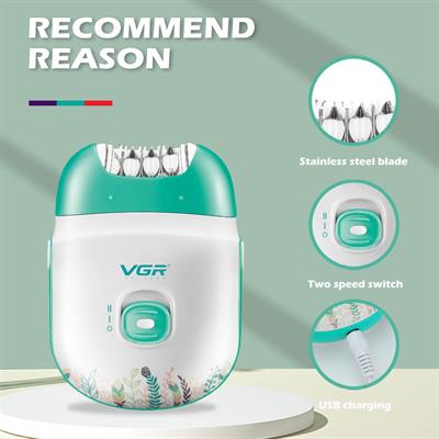 VGR V-726 Wet & Dry Compact Professional Cordless Women Epilator