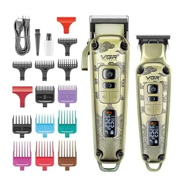 VGR V-643 Ultra Premium Metal Hair Clipper Trimmer Set