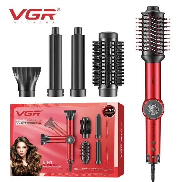 VGR V-483 Professional 5-in-1 Hot Air Styler For Women, 110000 RPM, 1000-1300W