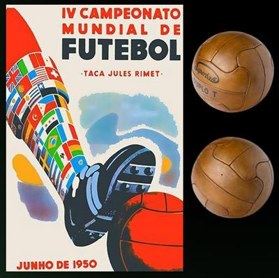 Superball Duplo T World Cup 1950 **GENIUN LEATHERE** OFFICALL MTACH BALL