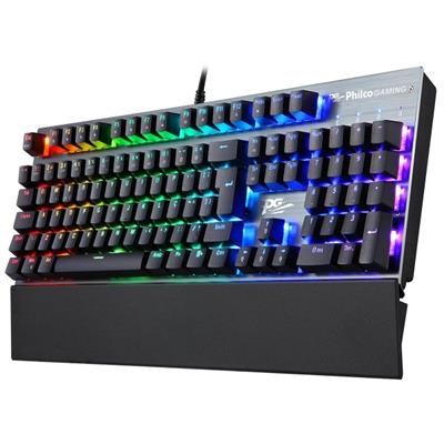 Philco Gaming PKB92 Full ARGB Mechanical Gaming Keyboard With Detachable Wrist Rest – Brushed Aluminum Build – OUTEMU Brown Switches