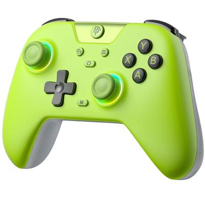 EasySMX X05 Green Wireless Controller for PC/Android/Steam Deck - Bluetooth Controller Gamepad with Hall Effect Joysticks and Trigger, Turbo, Rumble Vibration and RGB Lighting