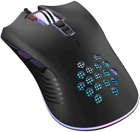 XO M3 Wolf Warriors RGB Wired Gaming Mouse, High-Precision USB Mouse with 1.5M Cable for Laptop and PC - Black