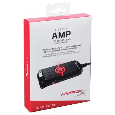 HyperX Amp USB Sound Card - Virtual 7.1 Surround Sound (box open New Condition)