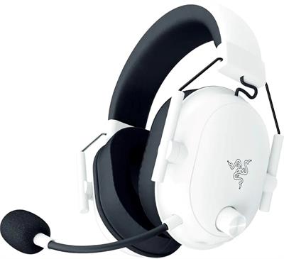 Razer BlackShark V2 HyperSpeed Wireless Gaming Headset - THX Spatial Audio - Bendable Mic - 50mm Drivers - 2.4GHz, Bluetooth or USB - 70 Hr Battery w/USB Type C Charging - White (Original Brown Box New Condition)