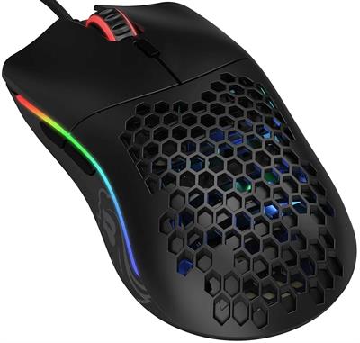 Glorious Model O Wired Gaming Mouse 67g Superlight Honeycomb Design, RGB, Pixart 3360 Sensor, Omron Switches, Ambidextrous - Black