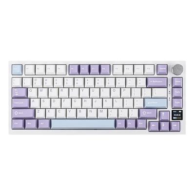 Ajazz Ak820 Pro75% Gasket-mounted Bluetooth 5.1/2.4G Wireless & Type-C Wired Mechanical Keyboard (Purple-White)