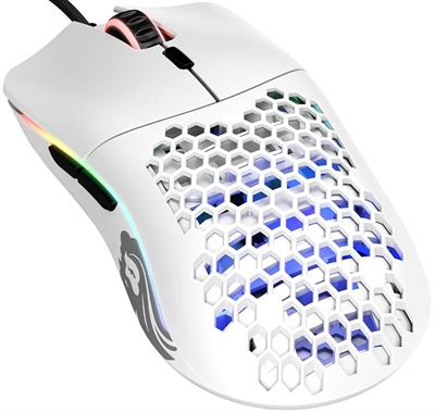 Glorious Model O Wired Gaming Mouse 67g Superlight Honeycomb Design, RGB, Pixart 3360 Sensor, Omron Switches, Ambidextrous - White