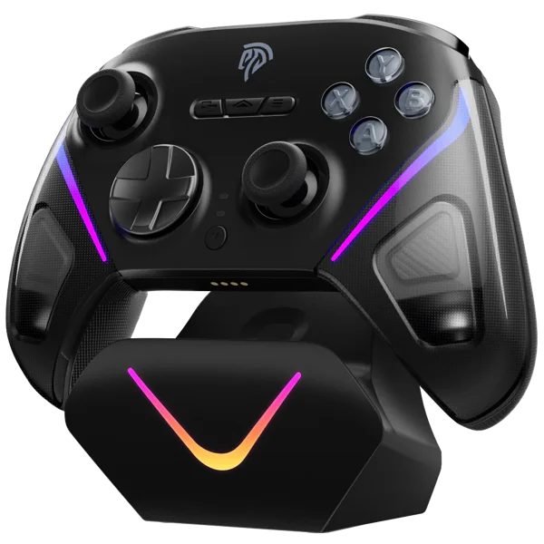 EasySMX D10 Wireless Gaming Controller – Lag-Free Performance, Ergonomic Design, Multi-Platform Support for Console & PC Gaming - Black