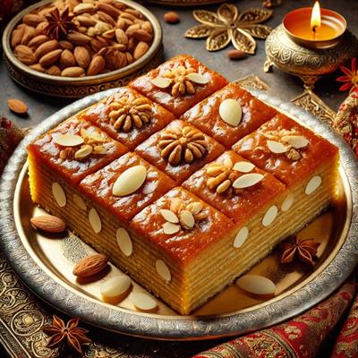 Special Walnut + Almonds Sohan Halwa - 1 KG