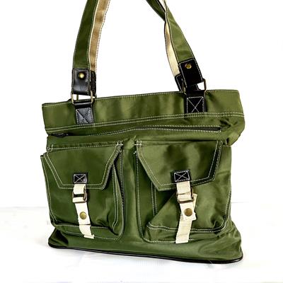 Green Large Canvas Diaper Bag