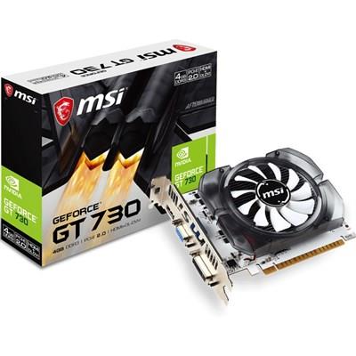 MSI GeForce GT 730 4GB Video Graphics Card | N730-4GD3V2 - 4GB DDR3 128 bits