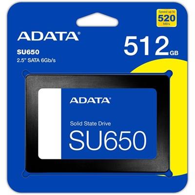 ADATA Ultimate SU650 512GB SSD 3D-NAND 2.5" SATA III Solid State Drive - ASU650SS-512GT-R