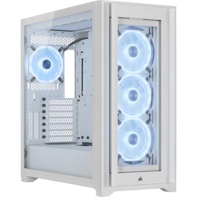 CORSAIR iCUE 5000X RGB QL Edition Mid-Tower ATX Case — True White