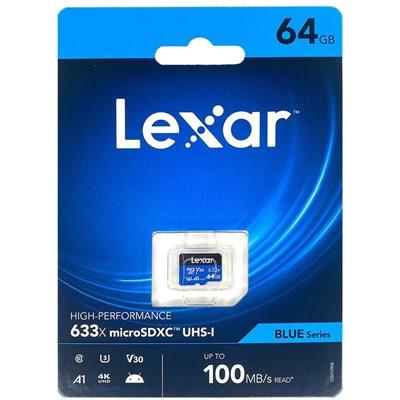 Lexar 64GB High-Performance 633x microSDXC UHS-I Card BLUE Series Up to 100MB/s