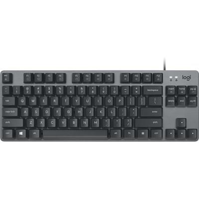 Logitech K835 TKL Mechanical Corded Aluminium Keyboard | Graphite, Textured Gray TTC Blue, MX Mechanical