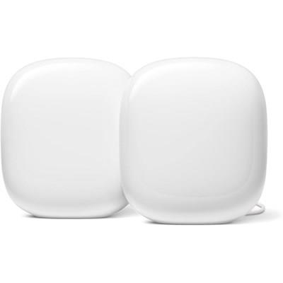 Google Nest WiFi Pro Wi-Fi 6E Reliable Home Wi-Fi System with Fast Speed and Whole Home Coverage Mesh Router. 2 Pack, Snow