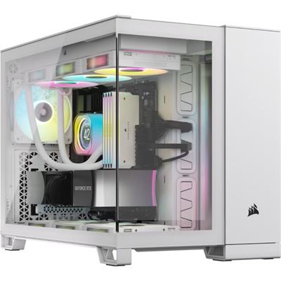 CORSAIR 2500X Mid-Tower Dual Chamber PC Case - White