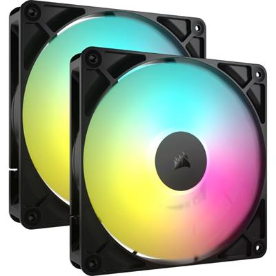 RS140 ARGB 140mm PWM Fans - Dual Pack - Black