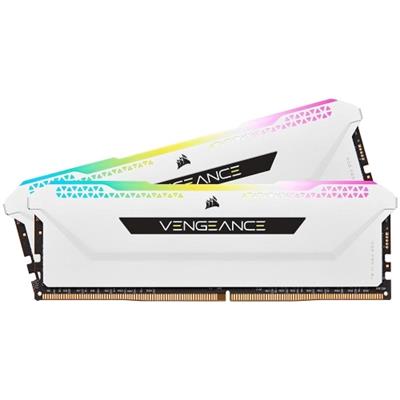 Corsair Vengeance RGB Pro SL 32GB (2x16GB) 3200MHz C16 DDR4 DRAM Memory Kit - White