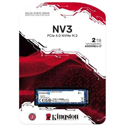 Kingston NV3 2TB M.2 2280 PCIe 4.0 NVMe SSD SNV3S/2000G, 6000MB/s