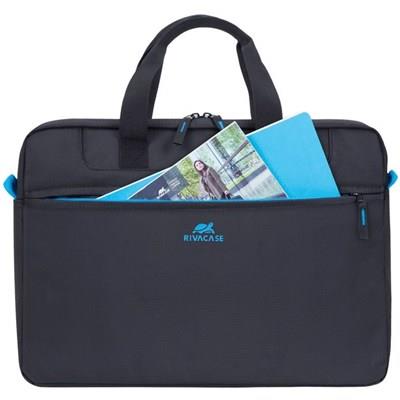 RIVACASE 8037 Black Laptop Bag 15.6" - Regent Collection