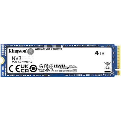 Kingston NV3 4TB M.2 2280 PCIe 4.0 NVMe SSD, 6000MB/s SNV3S/4000G