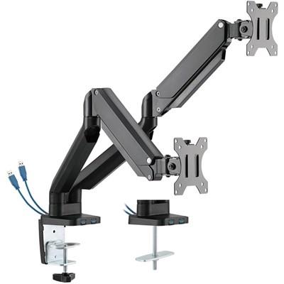 Twisted Minds Premium Dual Monitor Aluminum Gas Spring Pole Mounted Monitor Arm - TM-26-C012U