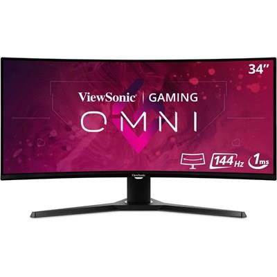 ViewSonic VX3418-2KPC 34” 144Hz Ultrawide Curved UWQHD Gaming Monitor - 1ms, HDR10, VA Panel, FreeSync