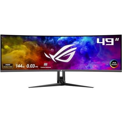 Asus ROG Swift OLED PG49WCD Curved Gaming Monitor | 49" (5120x1440) Curved QD-OLED Panel, 144 Hz, 0.03 ms, G-SYNC® Compatible, ROG Smart KVM, 90 W Type-C, VESA DisplayHDR 400 True Black