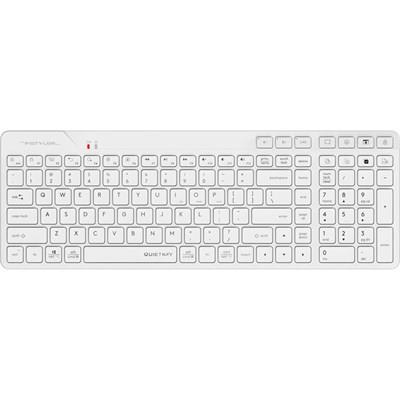 A4Tech Fstyler FBK27C AS Bluetooth & 2.4G Rechargeable Wireless Keyboard | White