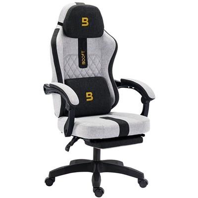 Boost Surge Pro Ergonomic Chair With Footrest | Free Shipping - Grey/Black