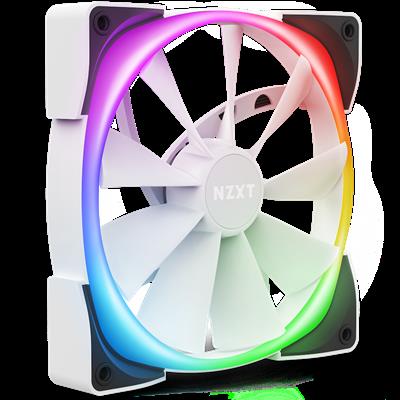 NZXT Aer RGB 2 140mm Case Fan - Matte White - HF-28140-BW