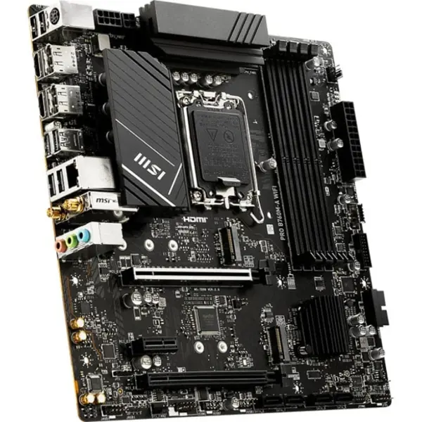 MSI PRO B760M-A WIFI Intel LGA1700 DDR5 Motherboard Lightning Gen 4 WiFi 6E