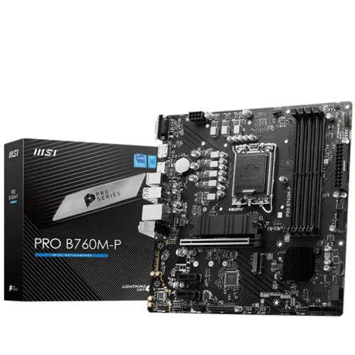 MSI Pro B760M-P DDR5 Intel 12/13/14th Gen microATX Motherboard