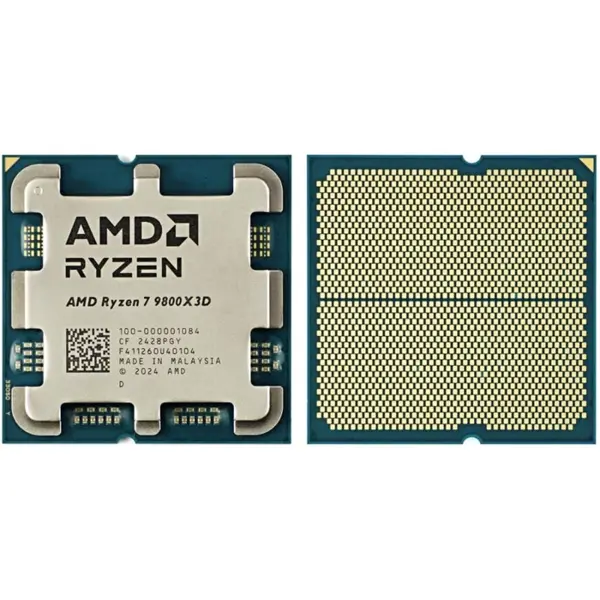 AMD Ryzen 7 9800X3D 8-Core, 16-Thread Desktop Processor, Granite Ridge AM5 Zen 5, Unlocked for Overclocking, Tray