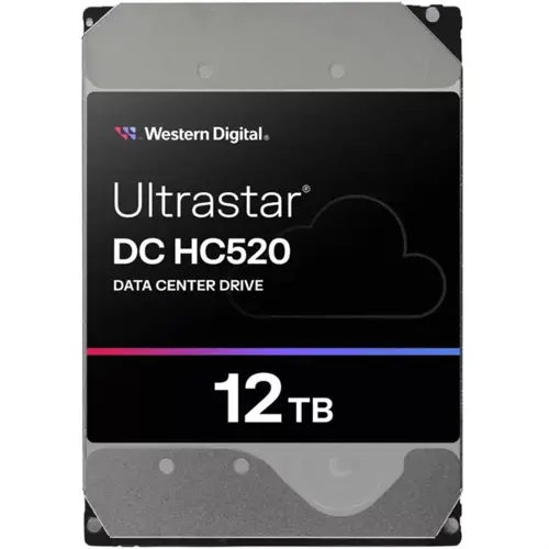 Western Digital Ultrastar DC HC520 12TB SATA HDD, 7200 RPM, SATA 6Gb/s, 256MB Cache, 3.5"