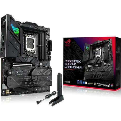 ASUS ROG Strix B860-F Gaming WiFi ATX Motherboard - LGA 1851, 16+1+2+1 Power Stages, DDR5, PCIe 5.0, Wi-Fi 7, 4x M.2, Aura Sync RGB