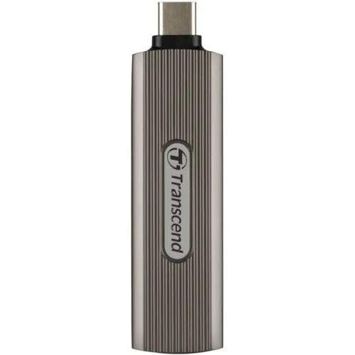 Transcend 512GB Portable SSD - USB 3.2 Gen 2, 1050MB/s Read, Type-C Retractable Metal Design 