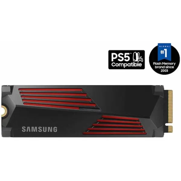 Samsung 990 PRO w/ Heatsink PCIe® 4.0 NVMe™ M.2 (2280) SSD 2TB | Compatible with Playstation 5, 7450MB/s