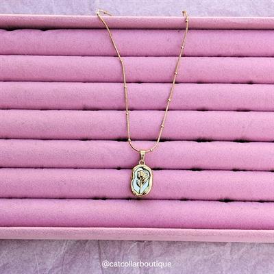 Vintage Rose Pendant (Golden)