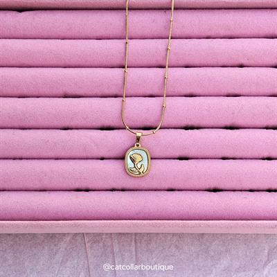 Stylish Rose Pendant (Golden)