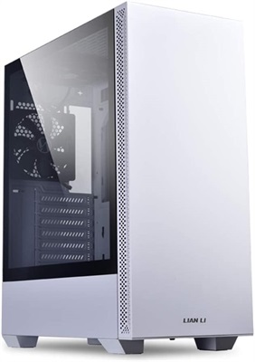 Lian Li LANCOOL 205 Tempered Glass Side Panel Mid-Tower ATX Computer Case PC Gaming Case (White)