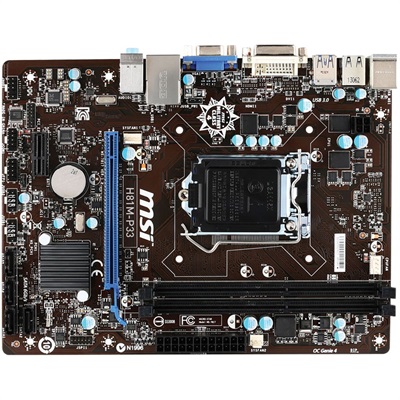 USED MSI H81M-P33 MOTHERBOARDS (WITHOUT BOX)