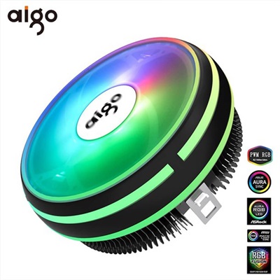Aigo Lair CPU Cooler Radiator 120mm PWM 12V SYNC RGB LED Fan CPU Cooler