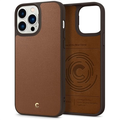 Spigen iPhone 13 Pro Max Cyrill Leather - Brown