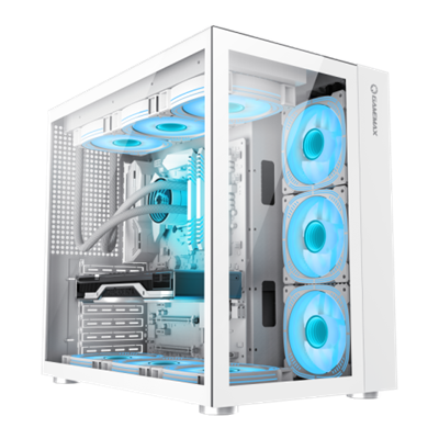 GameMax Infinity | Supports up to 10x Fans, Mid-Tower ATX Case - (White)