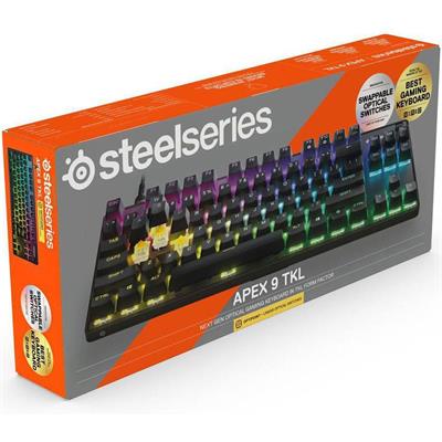 SteelSeries Apex 9 TKL Series 5000 Aluminum Top Plat - Swappable Optical Switches Gaming Keyboard - 64847