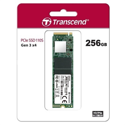 Transcend PCIe SSD 110S 256GB NVMe PCIe M.2 Solid State Drive TS256GMTE110S