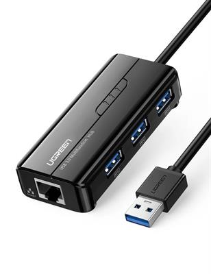 UGREEN USB 3.0 Hub With Gigabyte Ethernet 20265 - Black